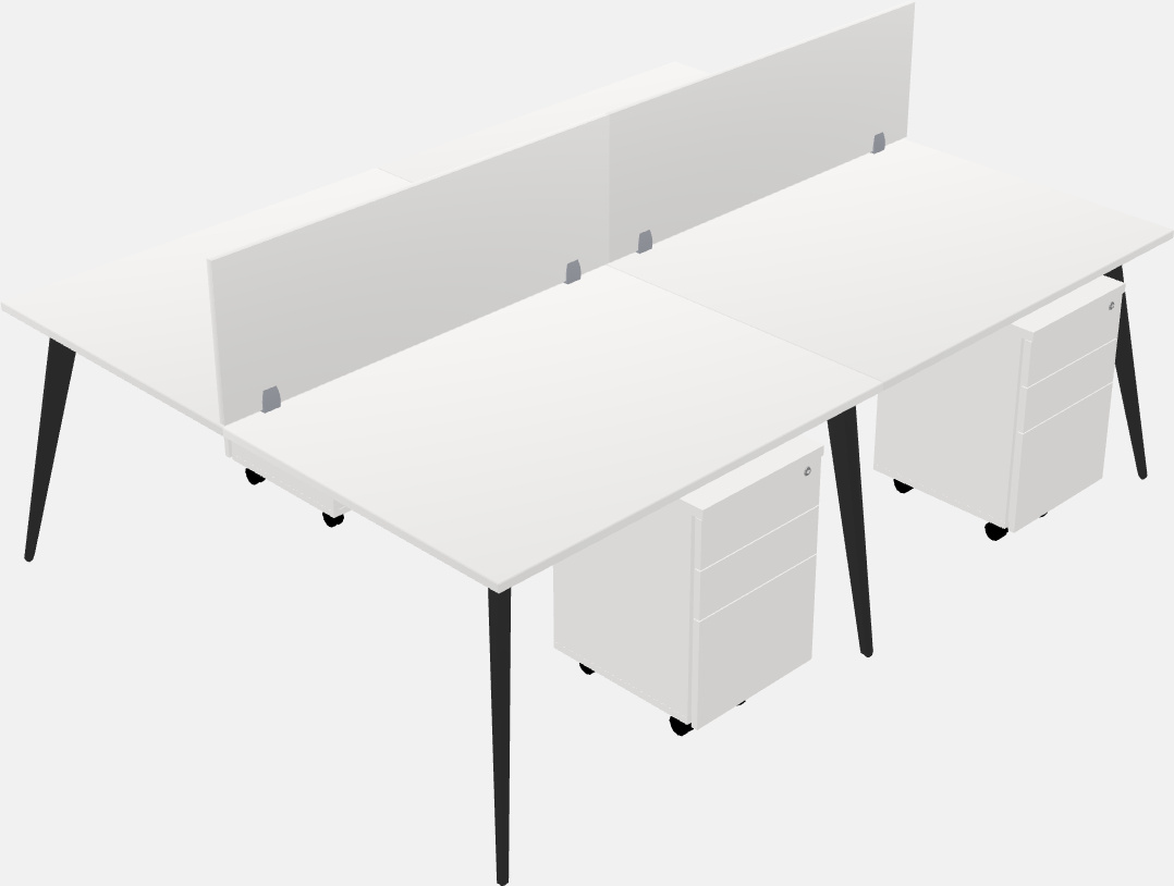 Shared office desk system