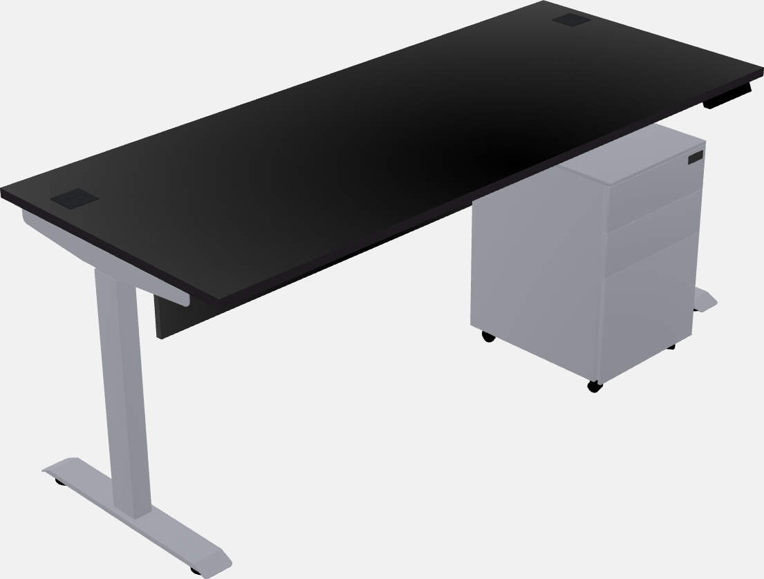 Single motor electric desk