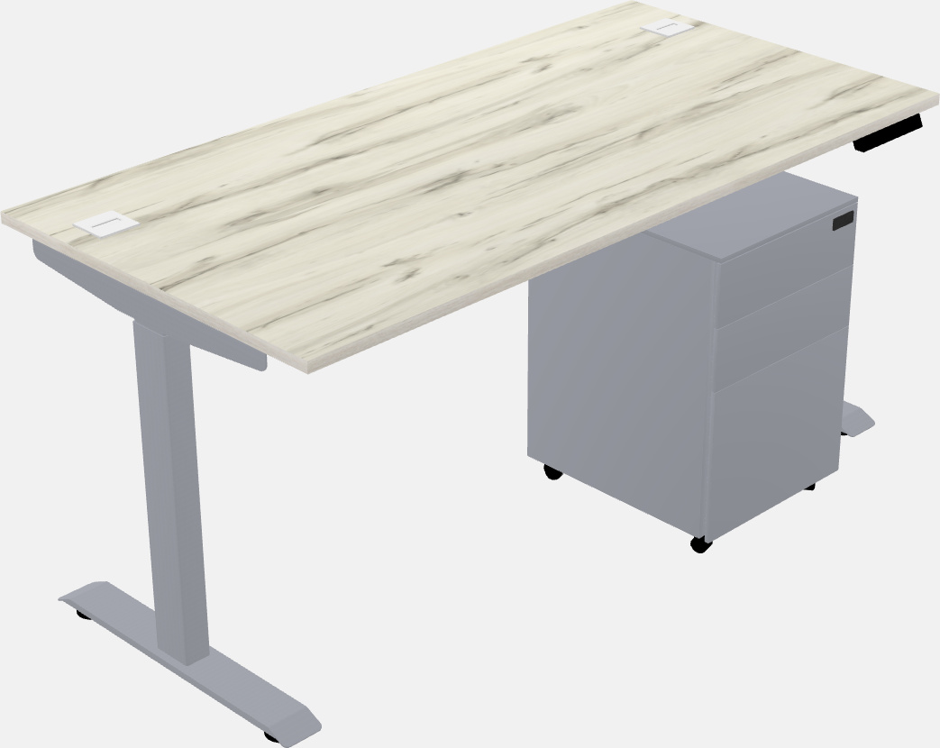 Single motor electric desk