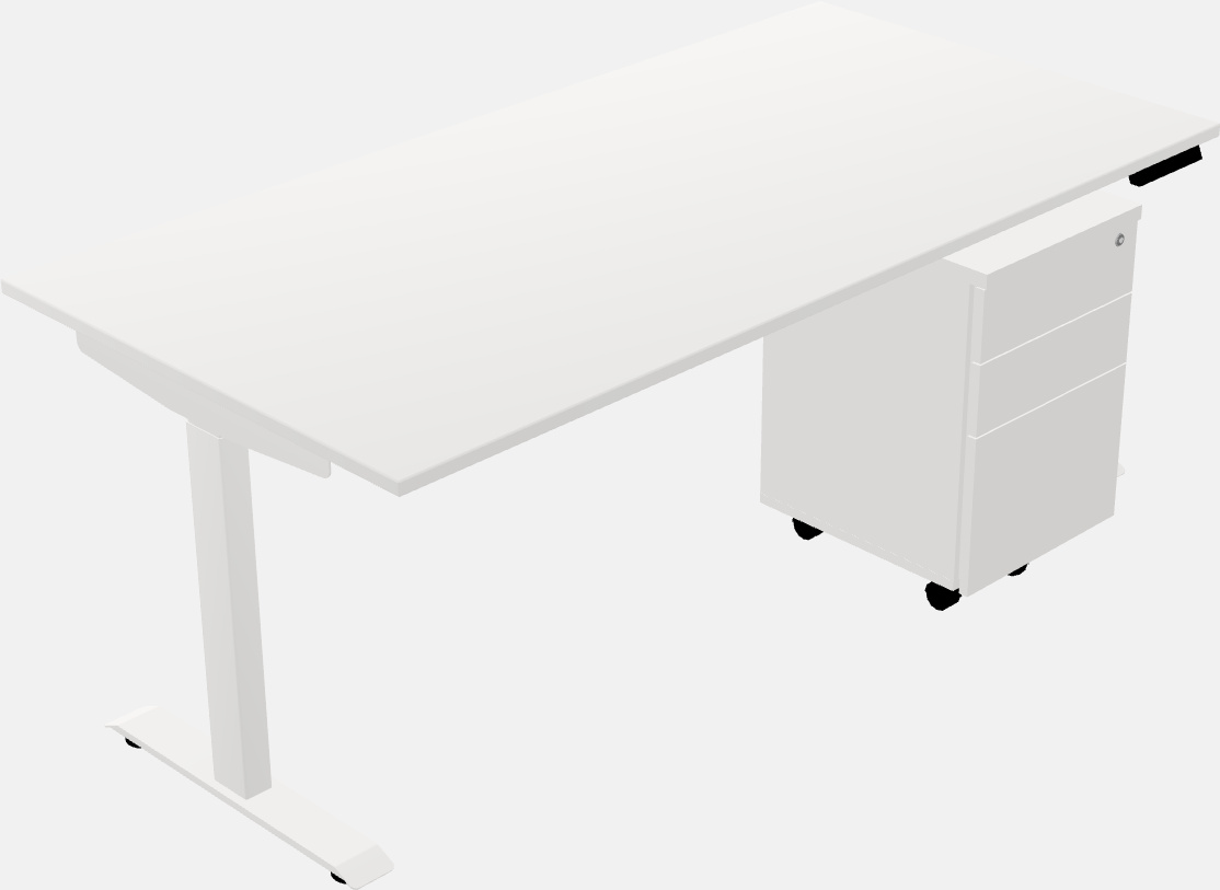 Single motor electric desk