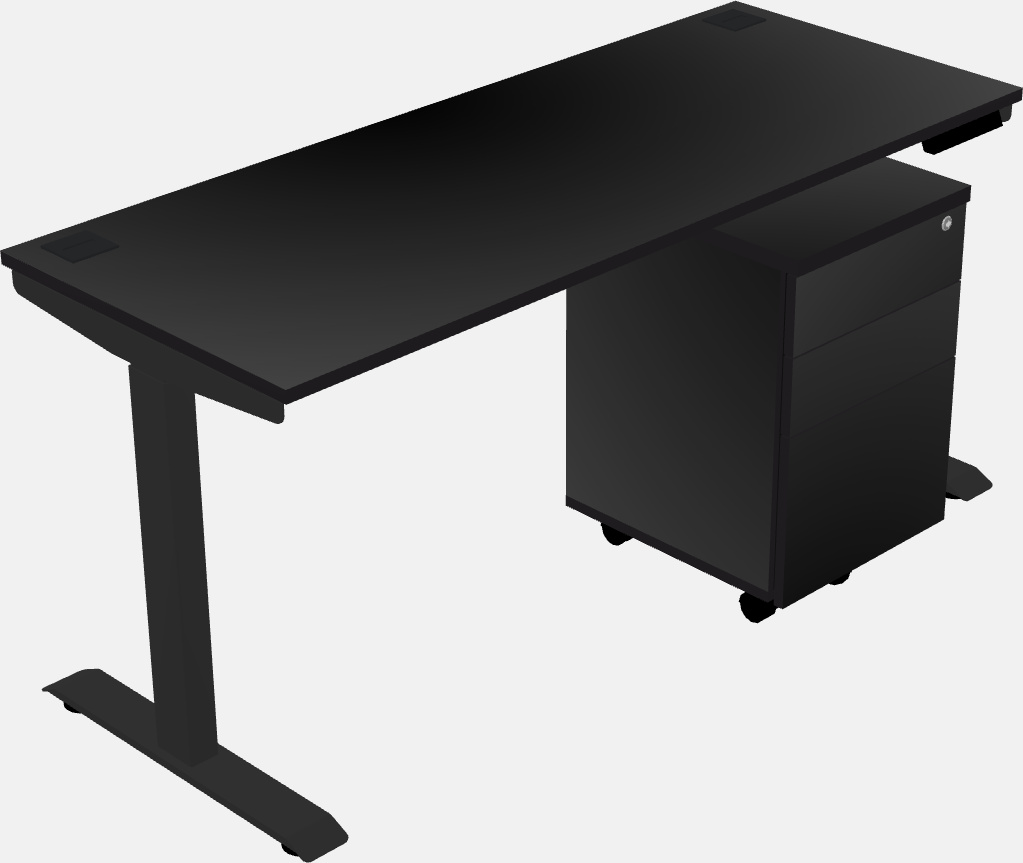 Single motor electric desk