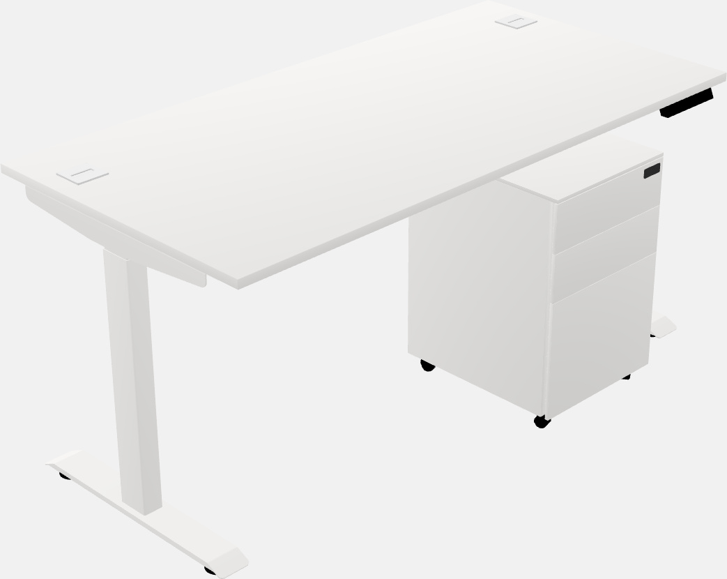 Single motor electric desk