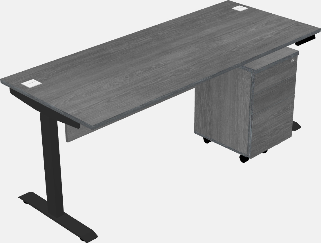 Single motor electric desk