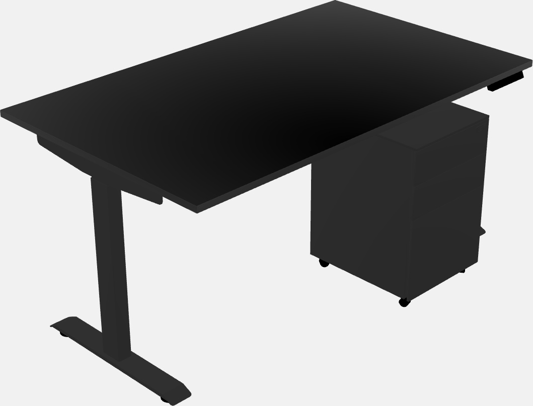 Single motor electric desk