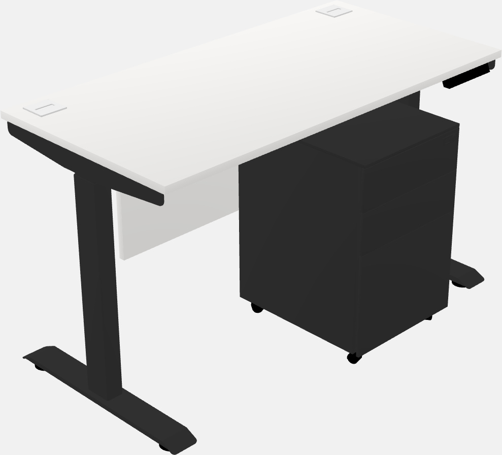 Single motor electric desk