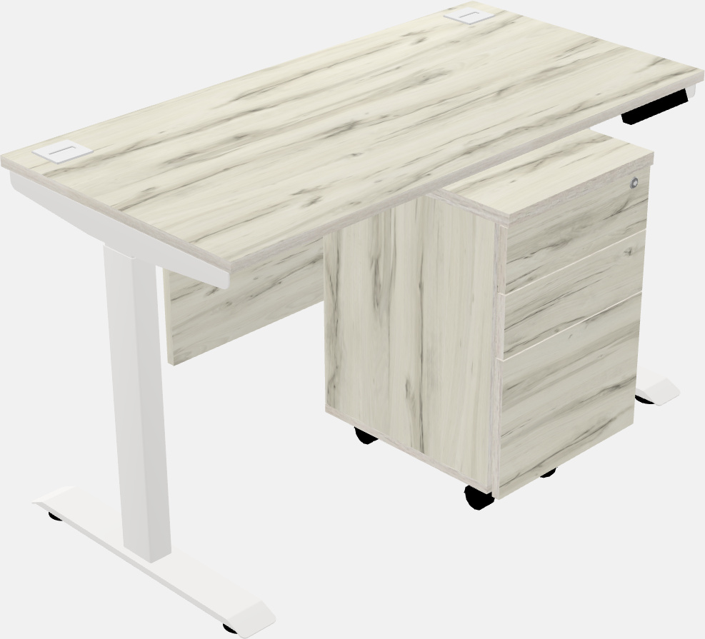 Single motor electric desk