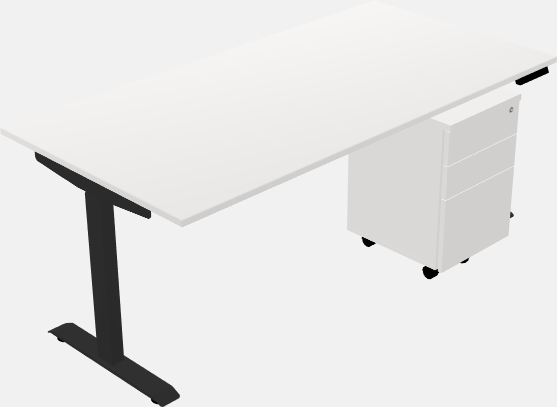 Single motor electric desk