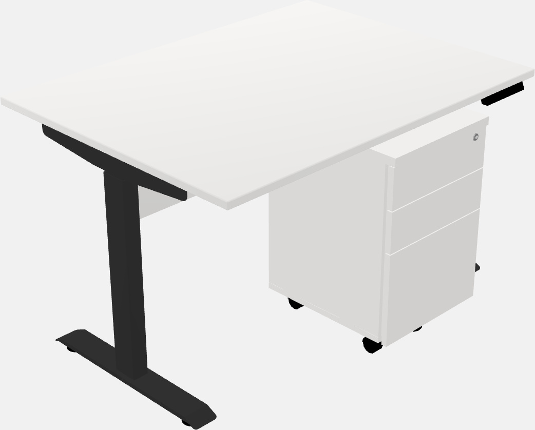 Single motor electric desk