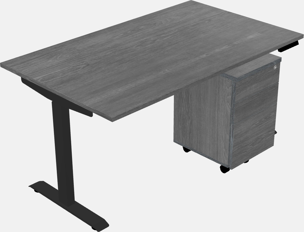 Single motor electric desk