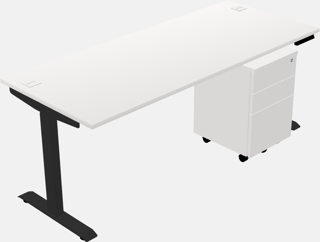 Single motor electric desk