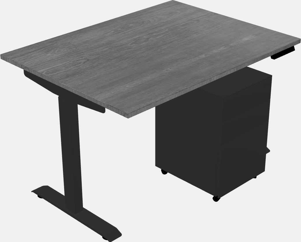 Single motor electric desk