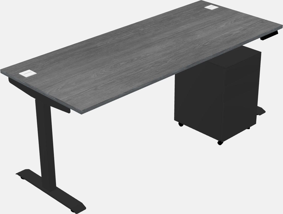 Single motor electric desk