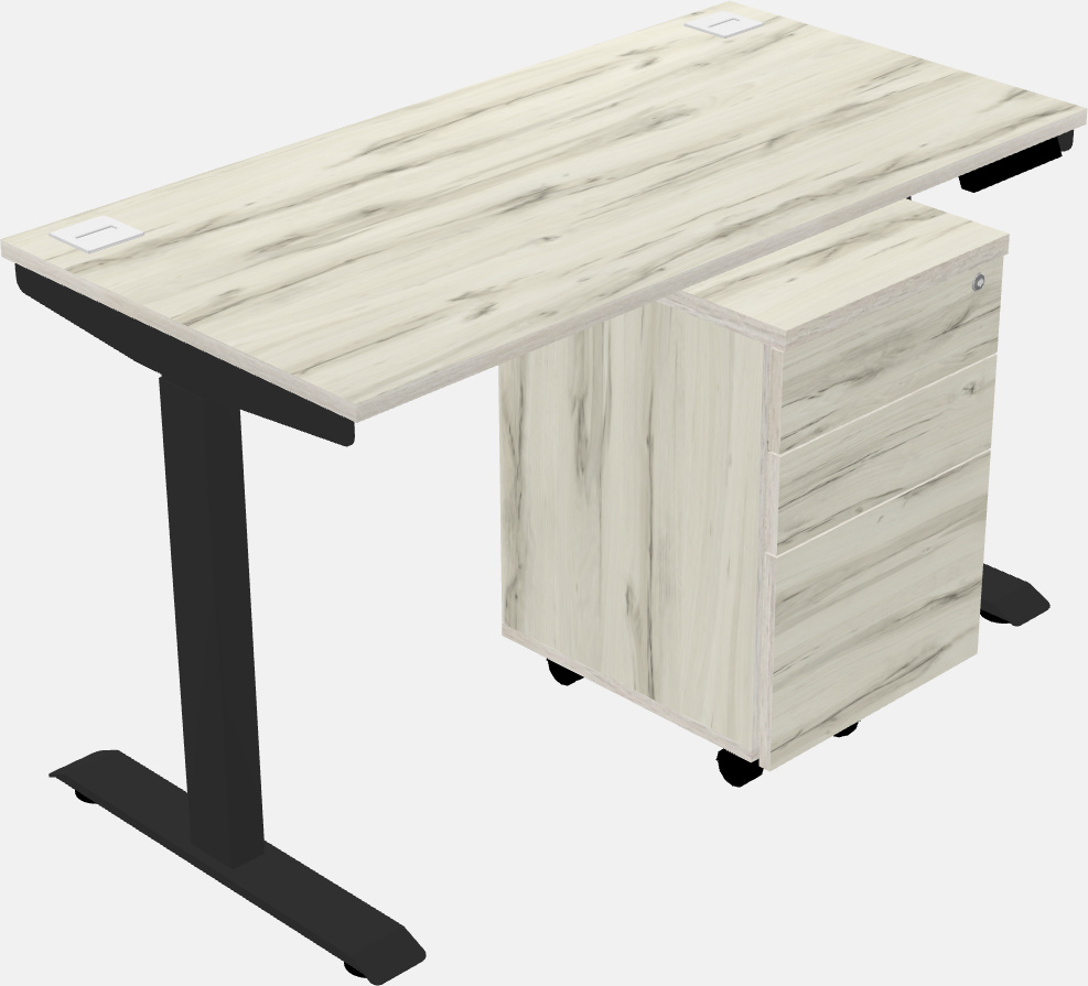 Single motor electric desk