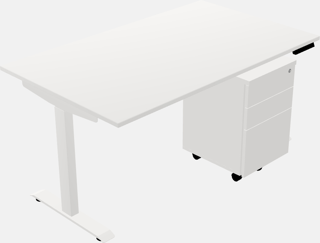 Single motor electric desk