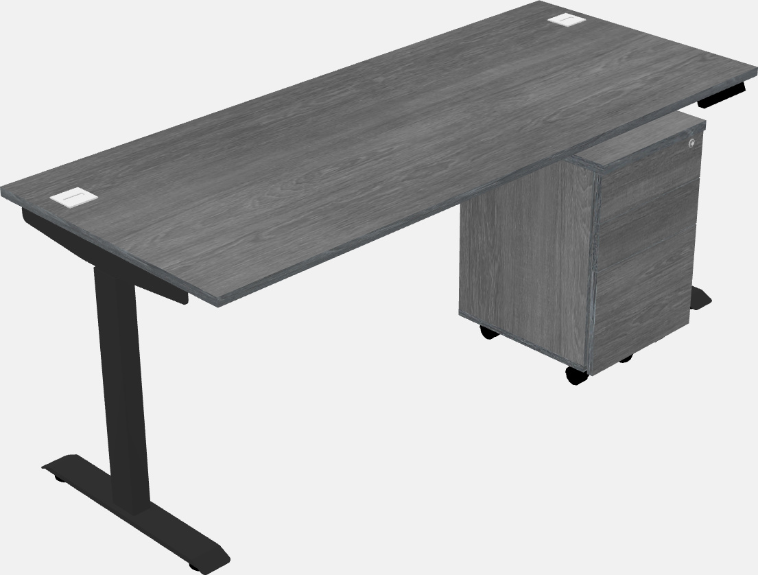 Single motor electric desk