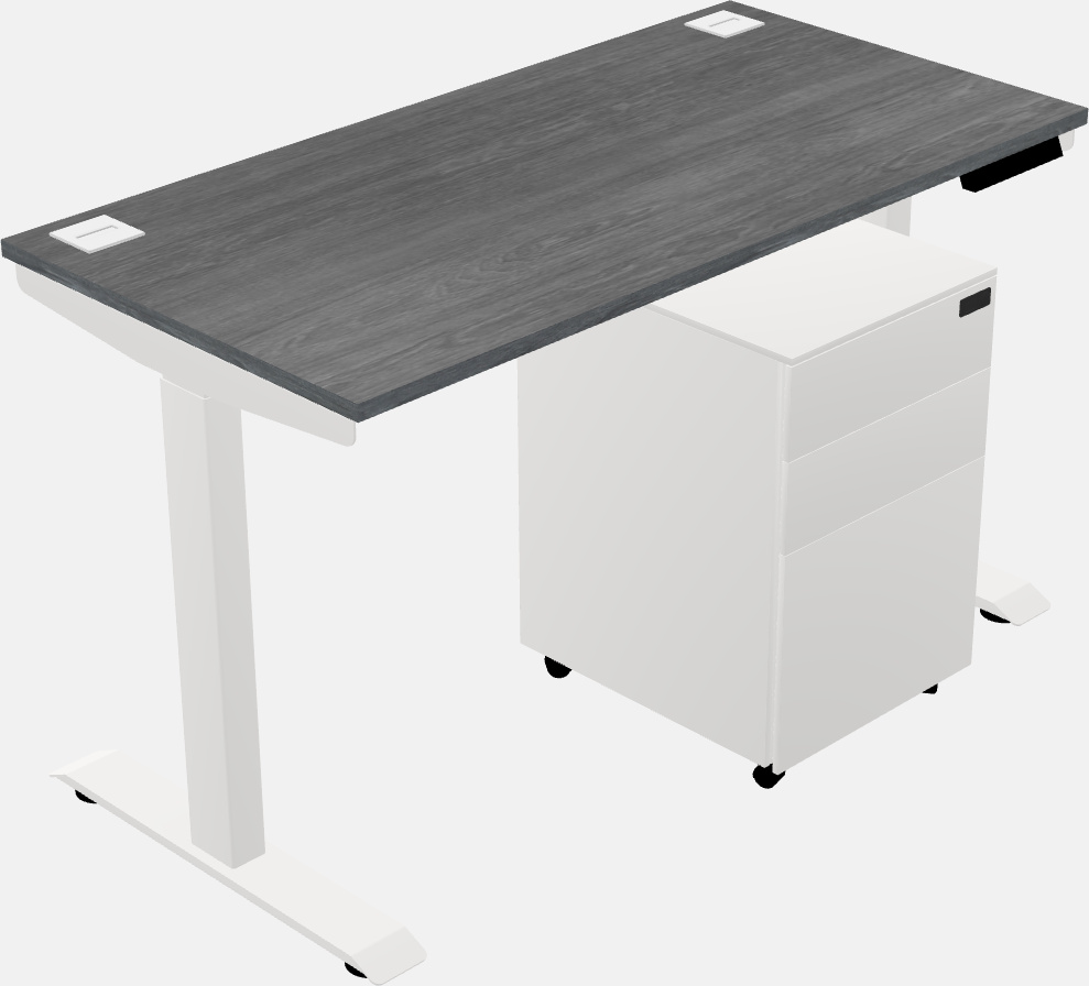 Single motor electric desk