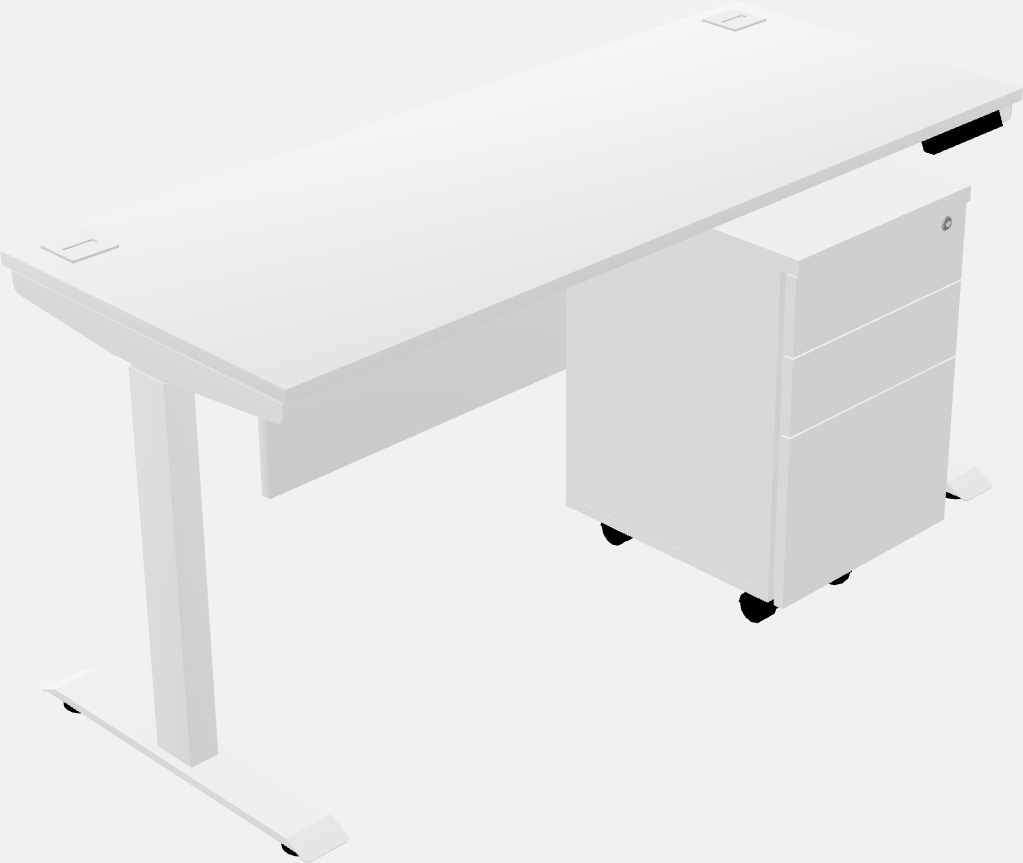 Single motor electric desk