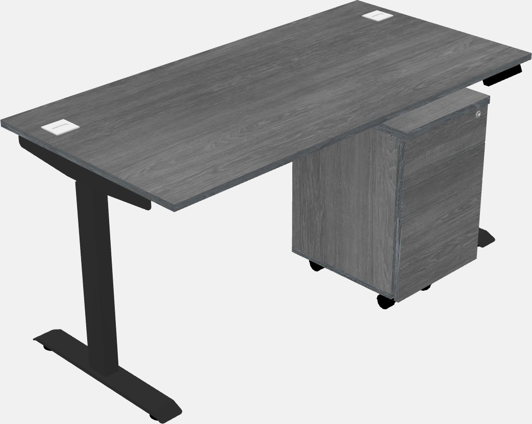 Single motor electric desk