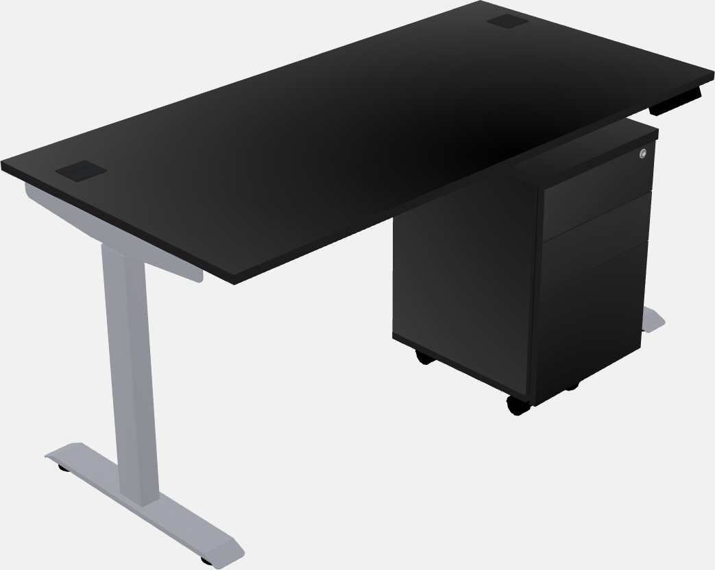 Single motor electric desk