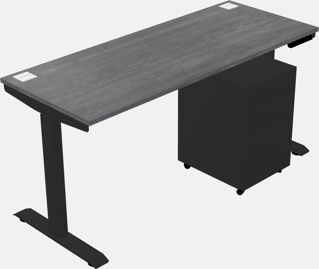 Single motor electric desk