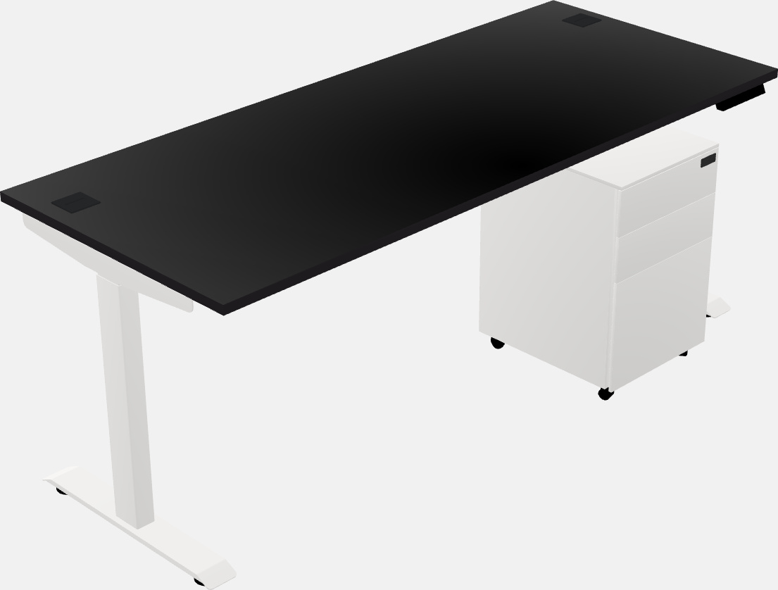 Single motor electric desk