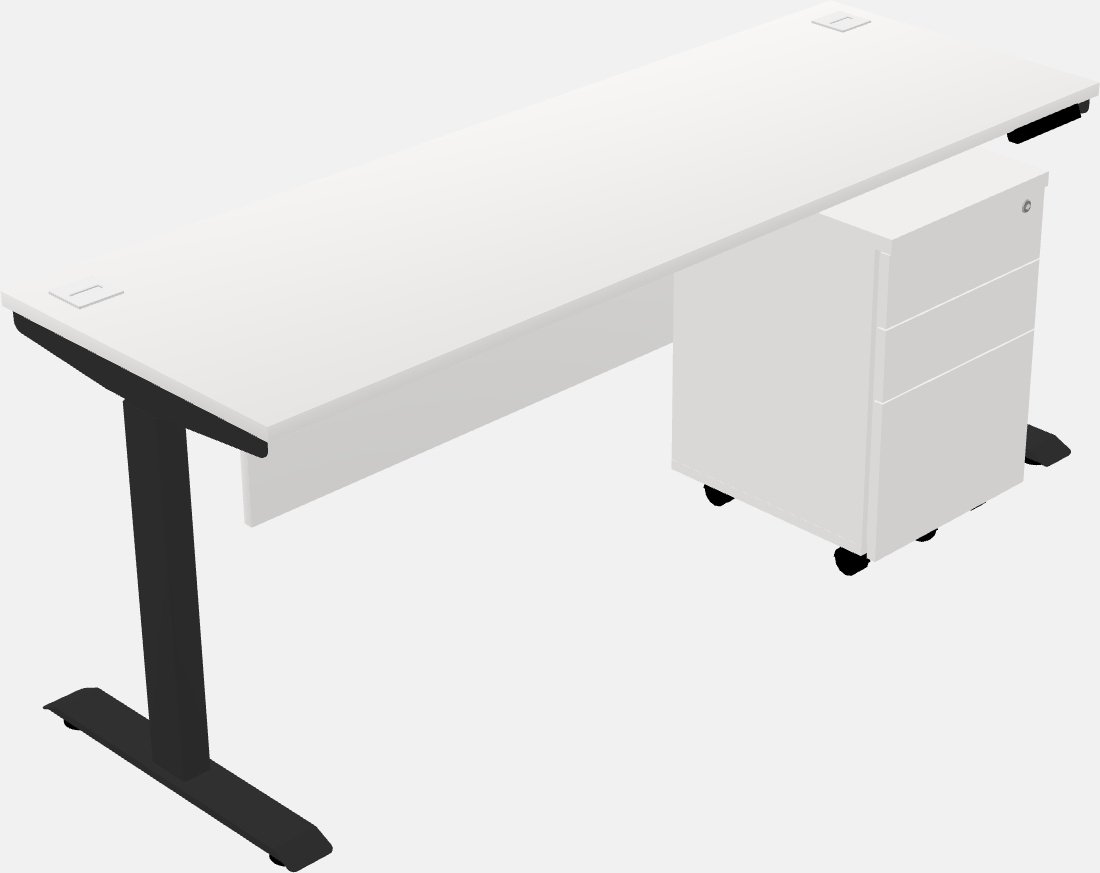 Single motor electric desk