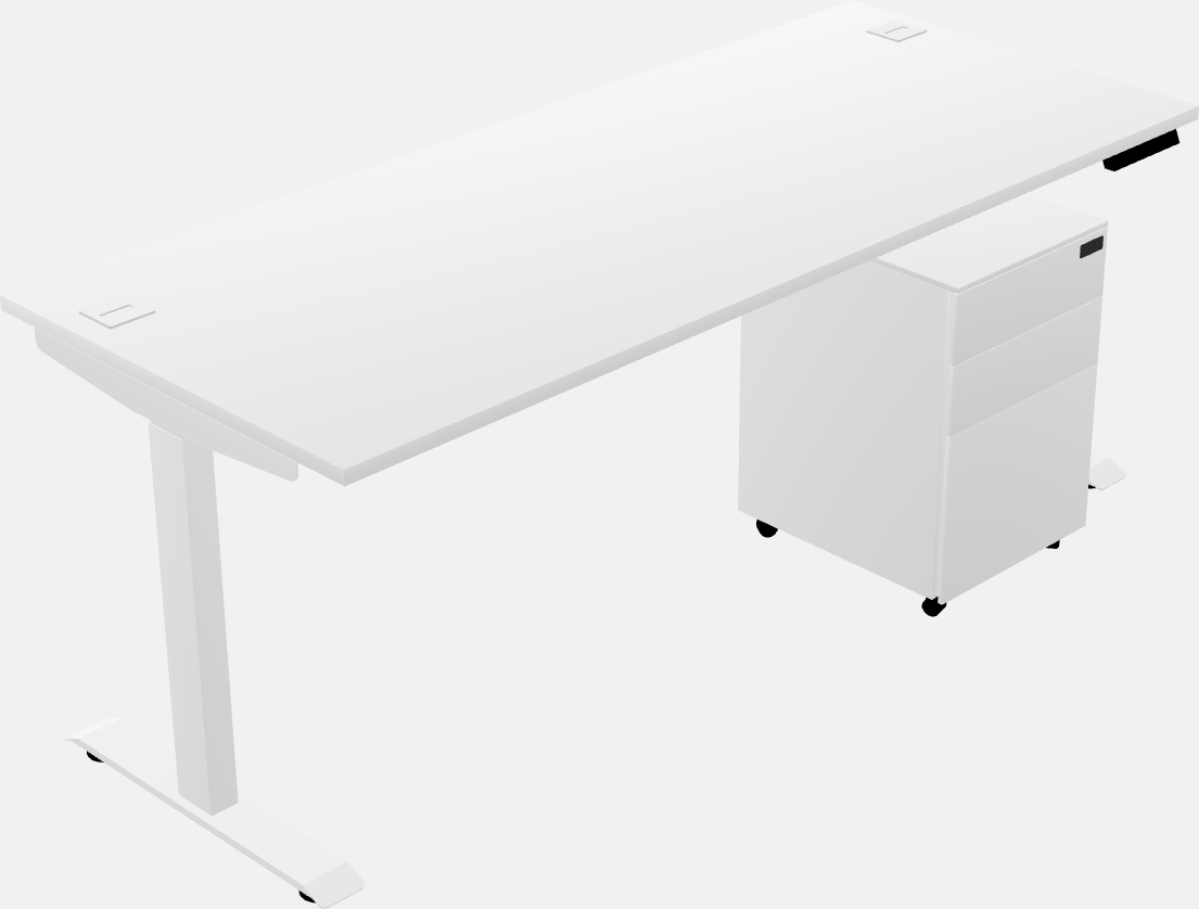 Single motor electric desk