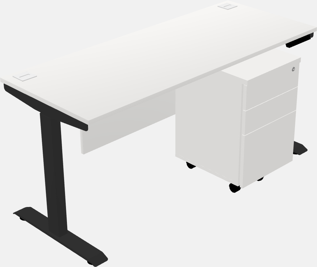 Single motor electric desk