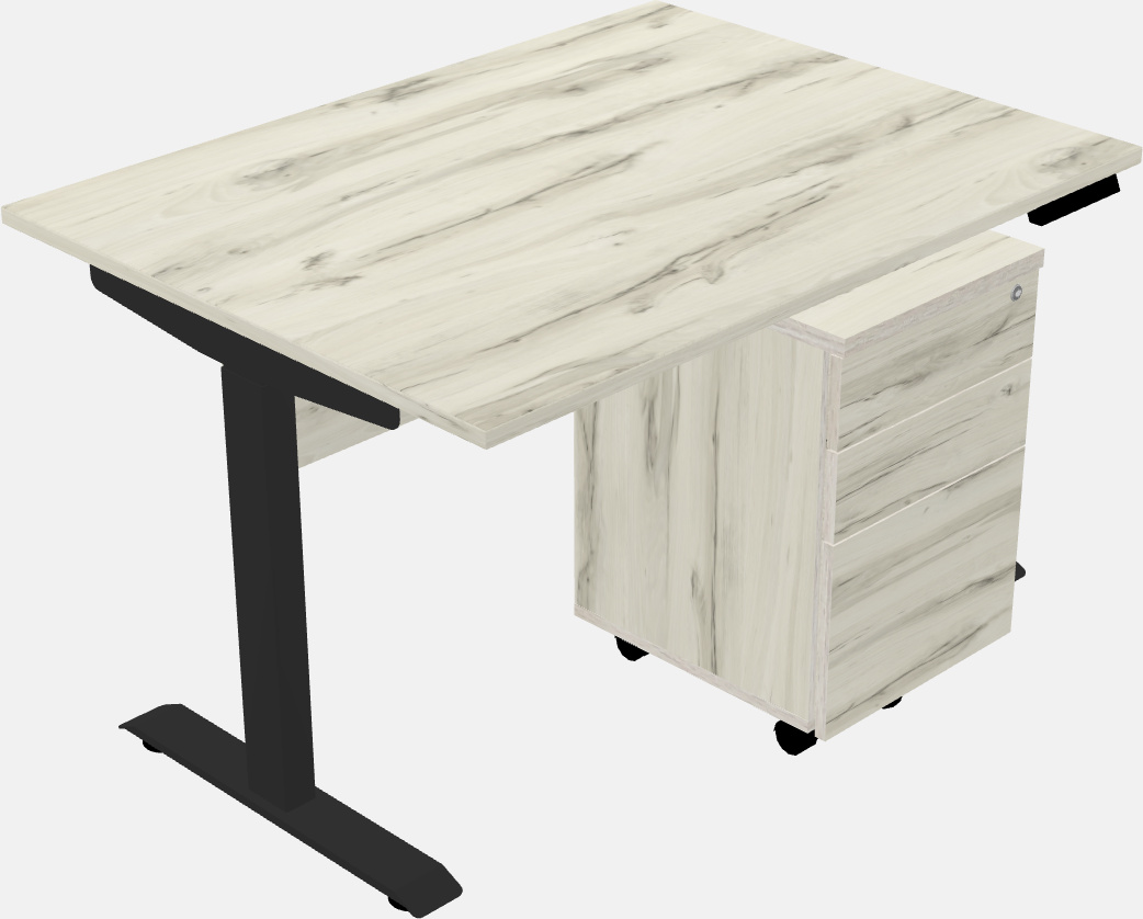 Single motor electric desk