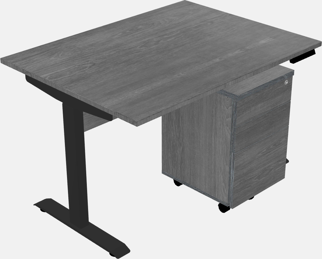 Single motor electric desk