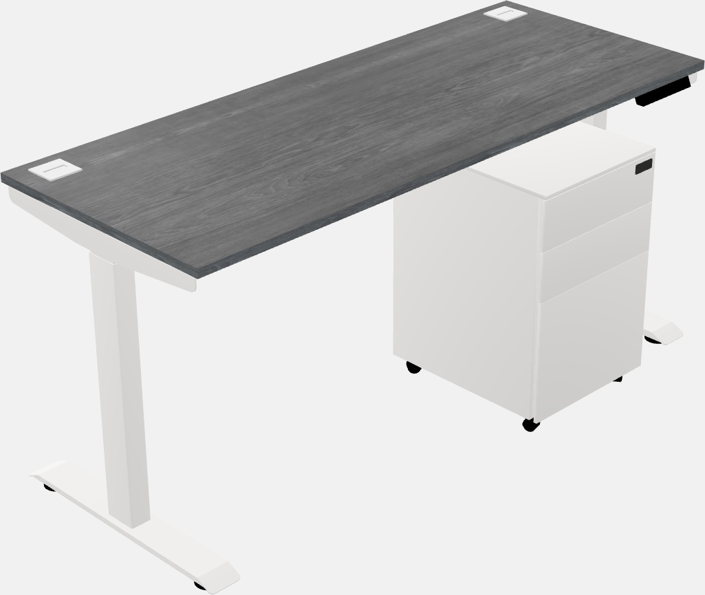 Single motor electric desk