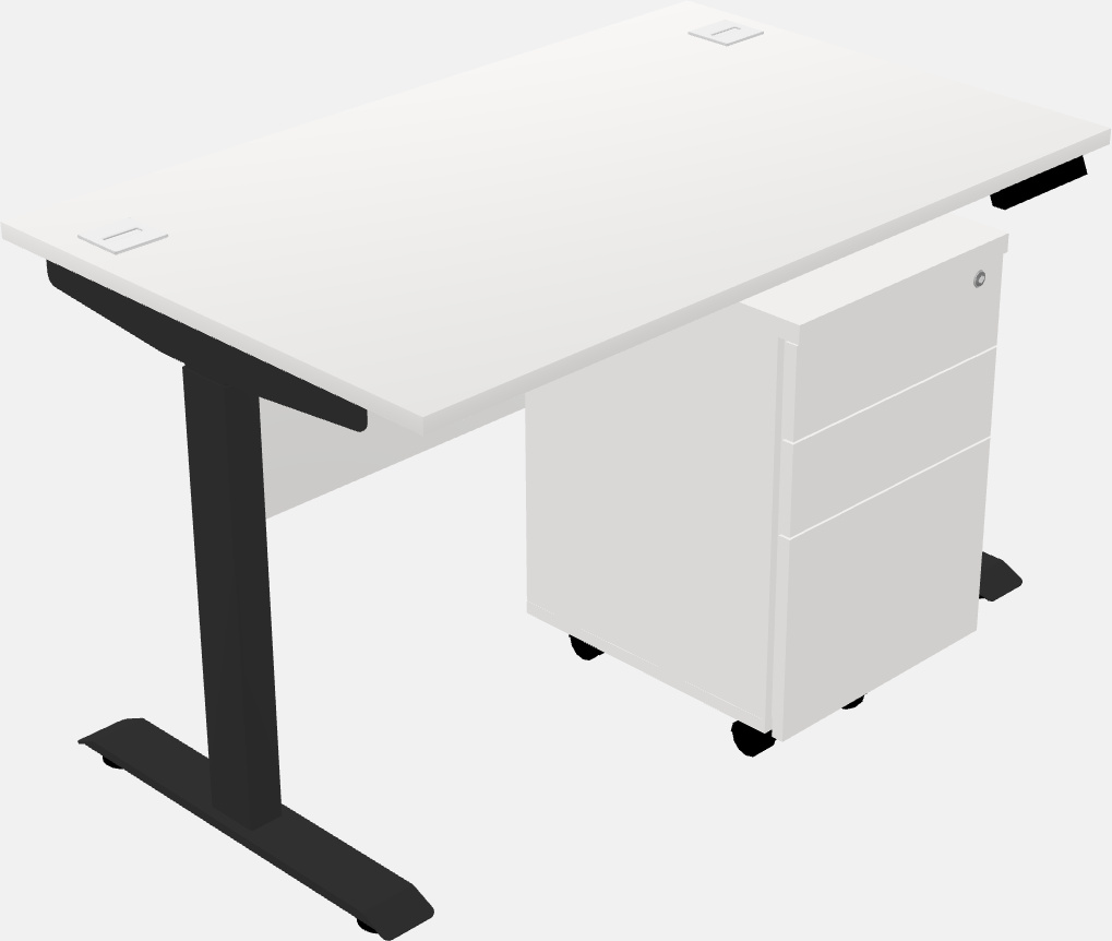 Single motor electric desk