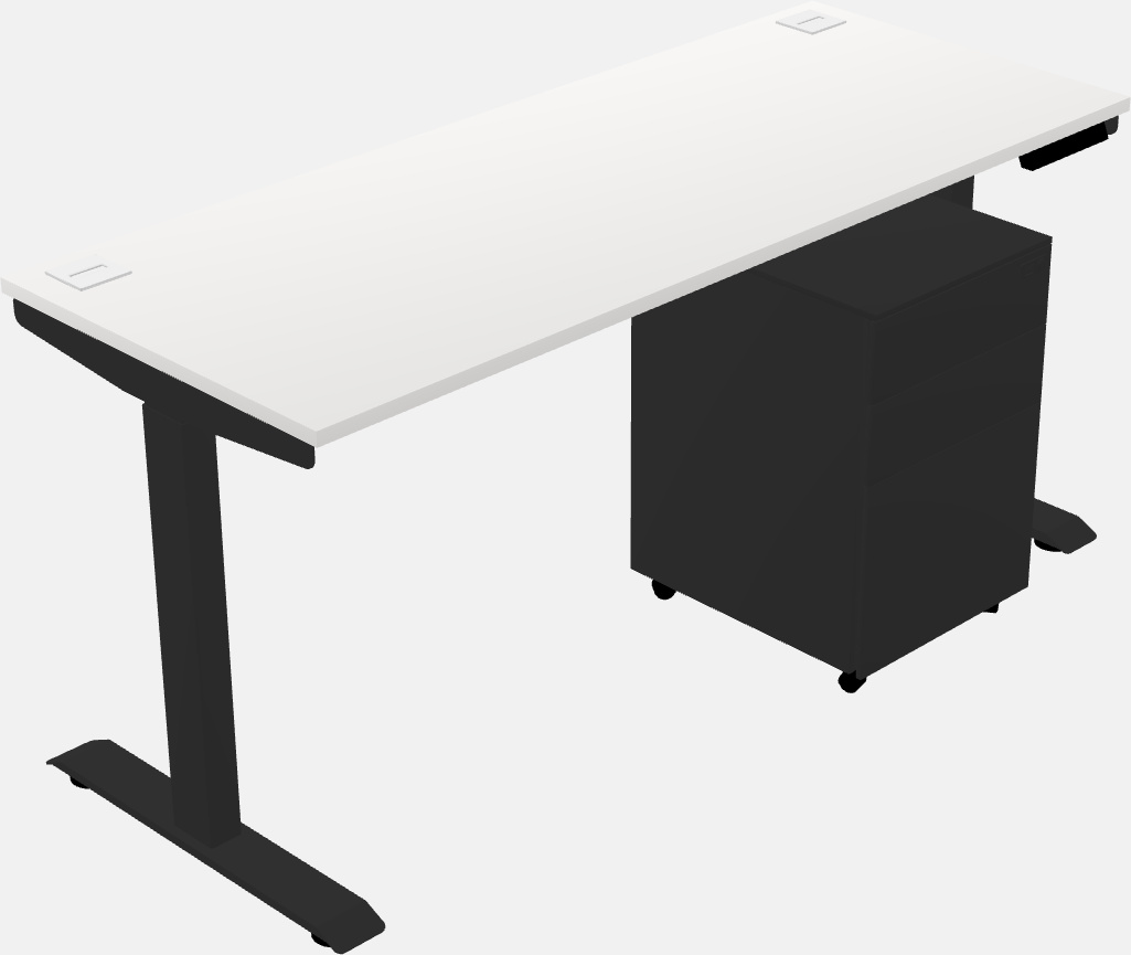 Single motor electric desk