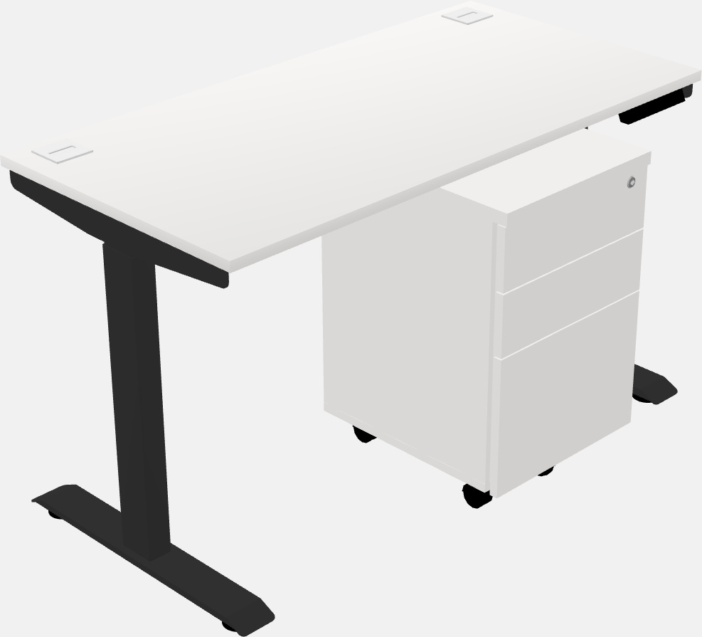 Single motor electric desk