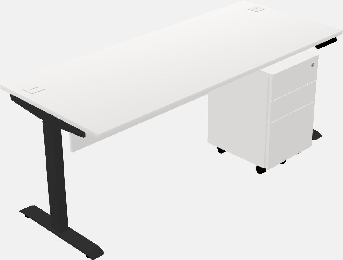 Single motor electric desk