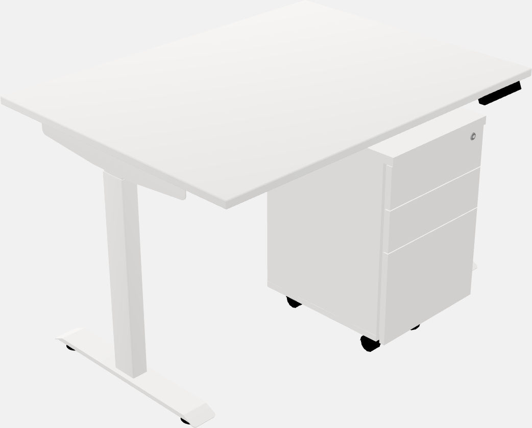 Single motor electric desk