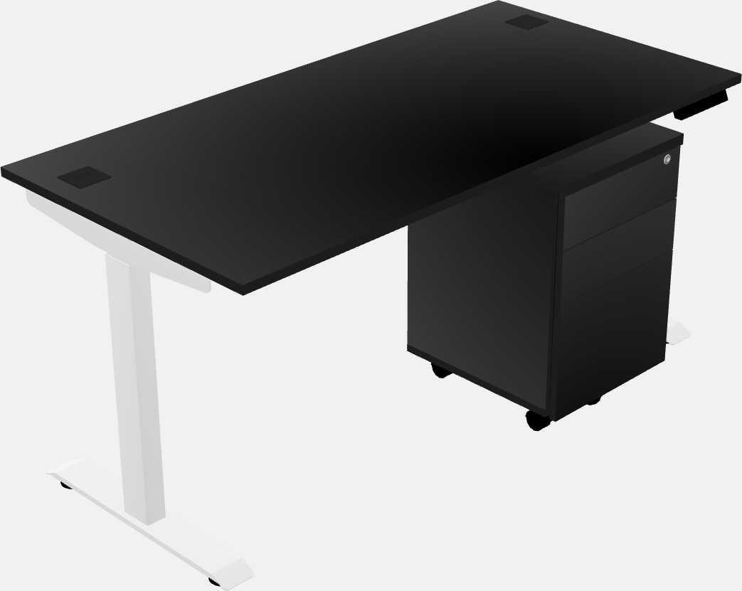 Single motor electric desk