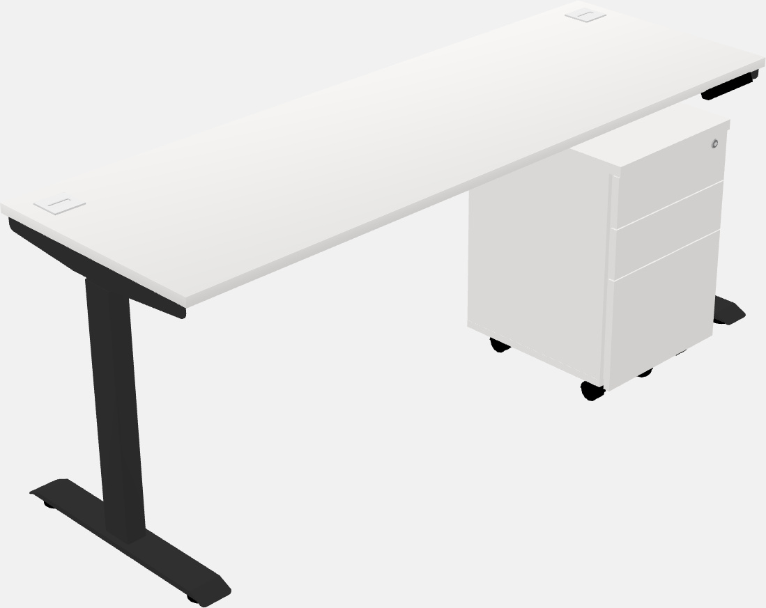 Single motor electric desk