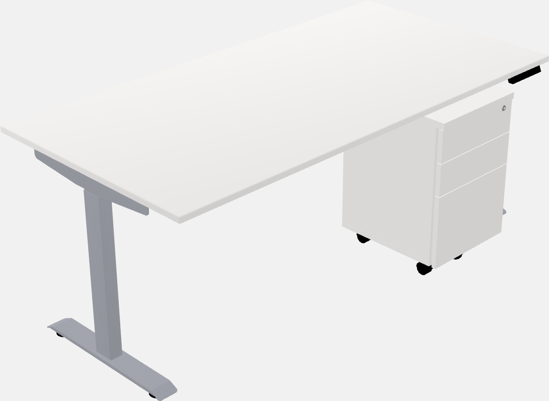 Single motor electric desk