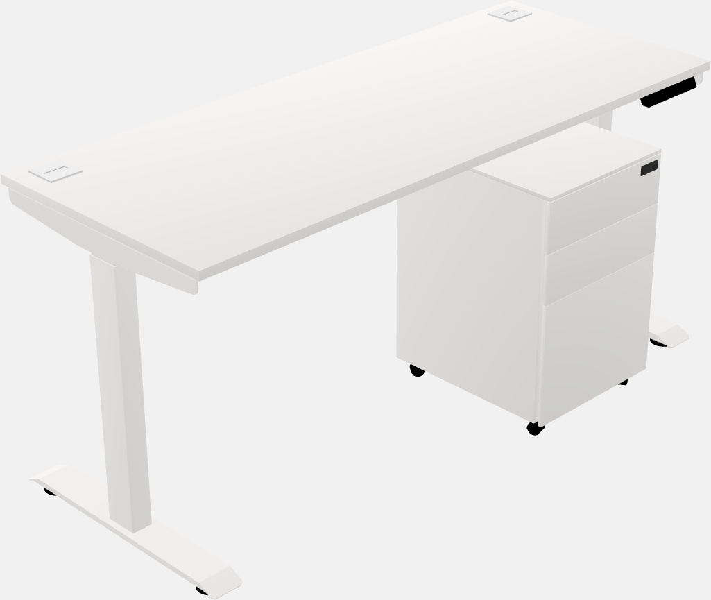 Single motor electric desk