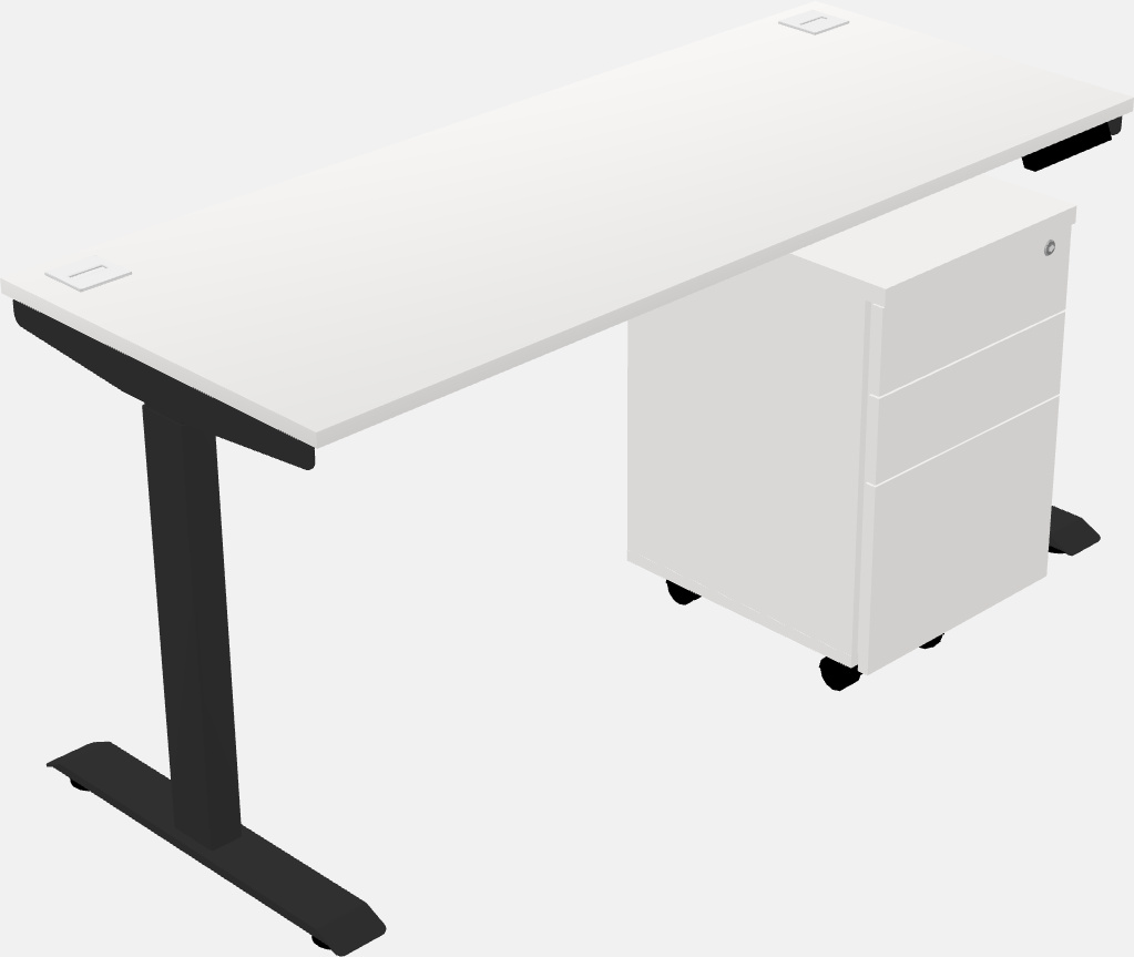 Single motor electric desk