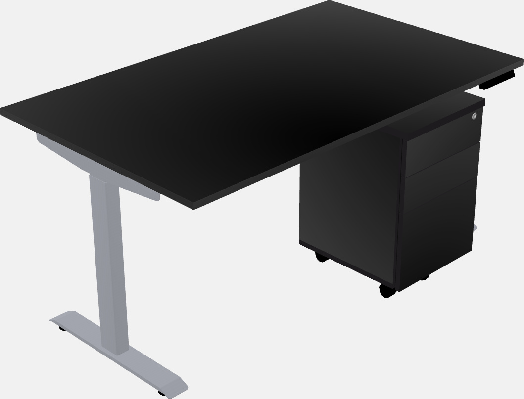 Single motor electric desk