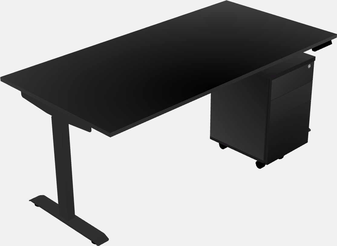 Single motor electric desk