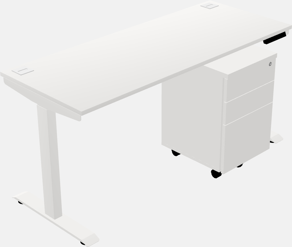 Single motor electric desk