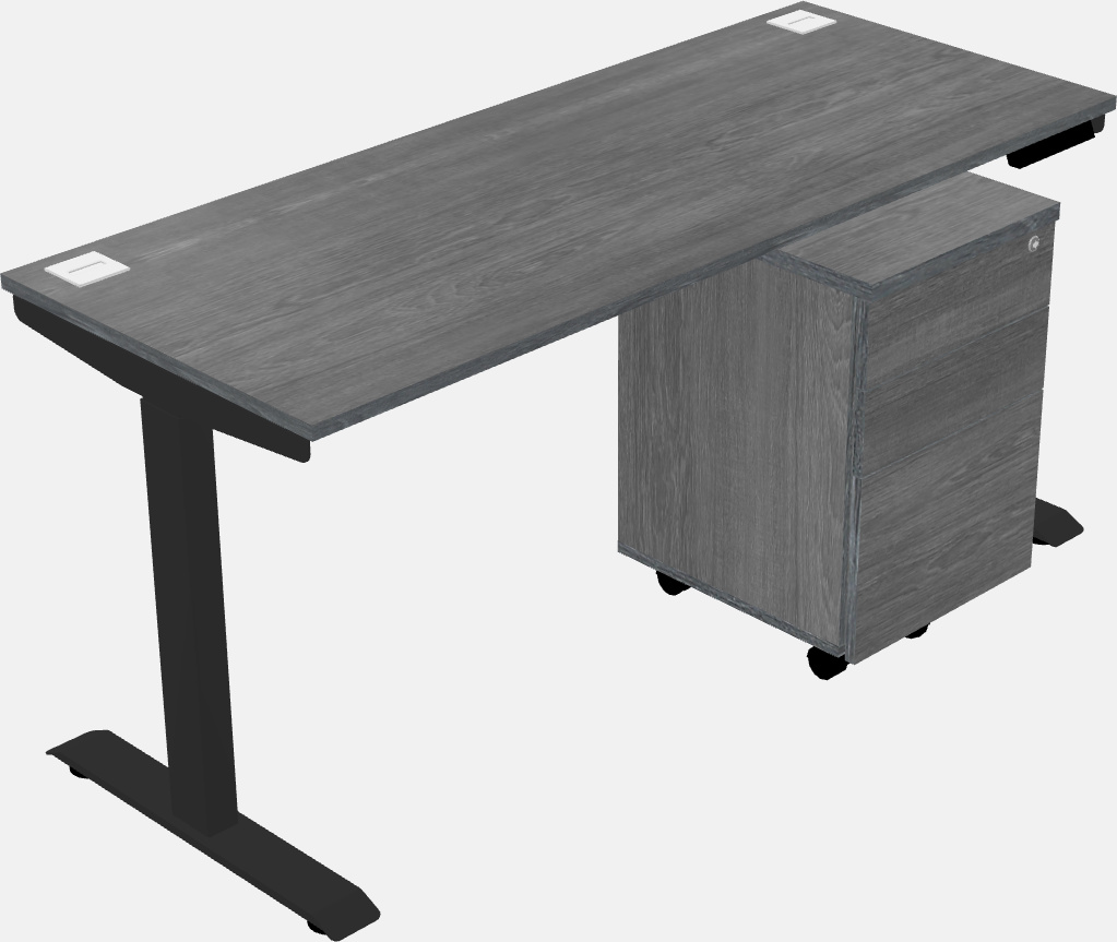 Single motor electric desk