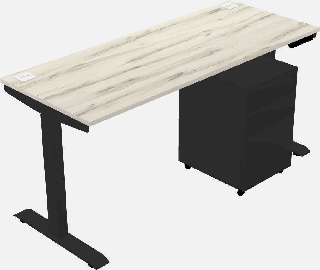 Single motor electric desk