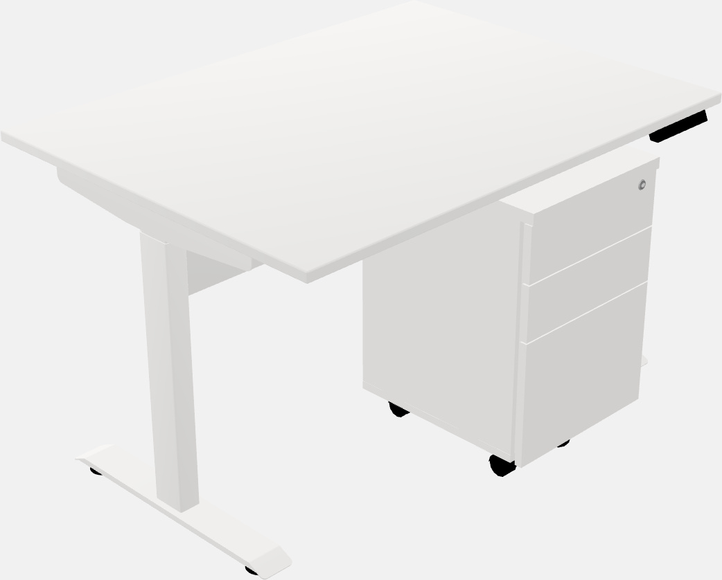 Single motor electric desk