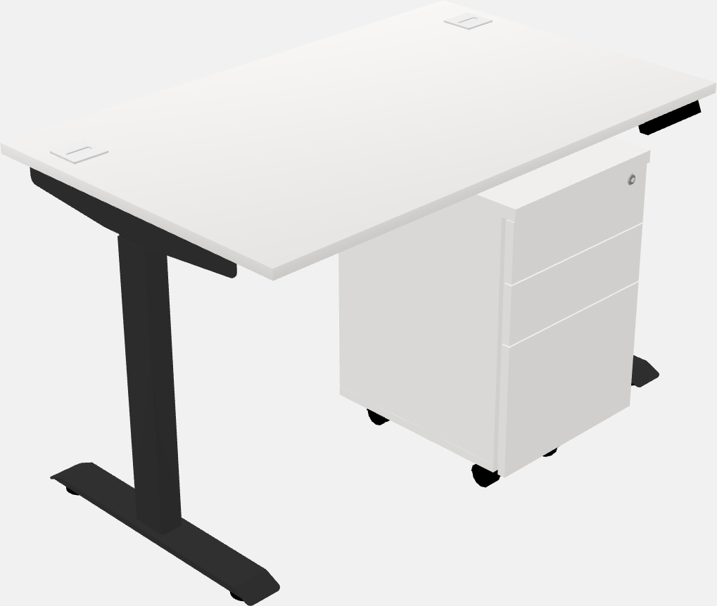 Single motor electric desk