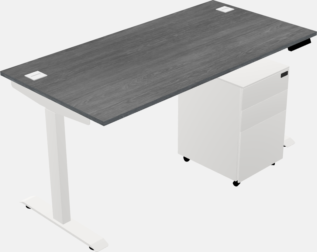 Single motor electric desk