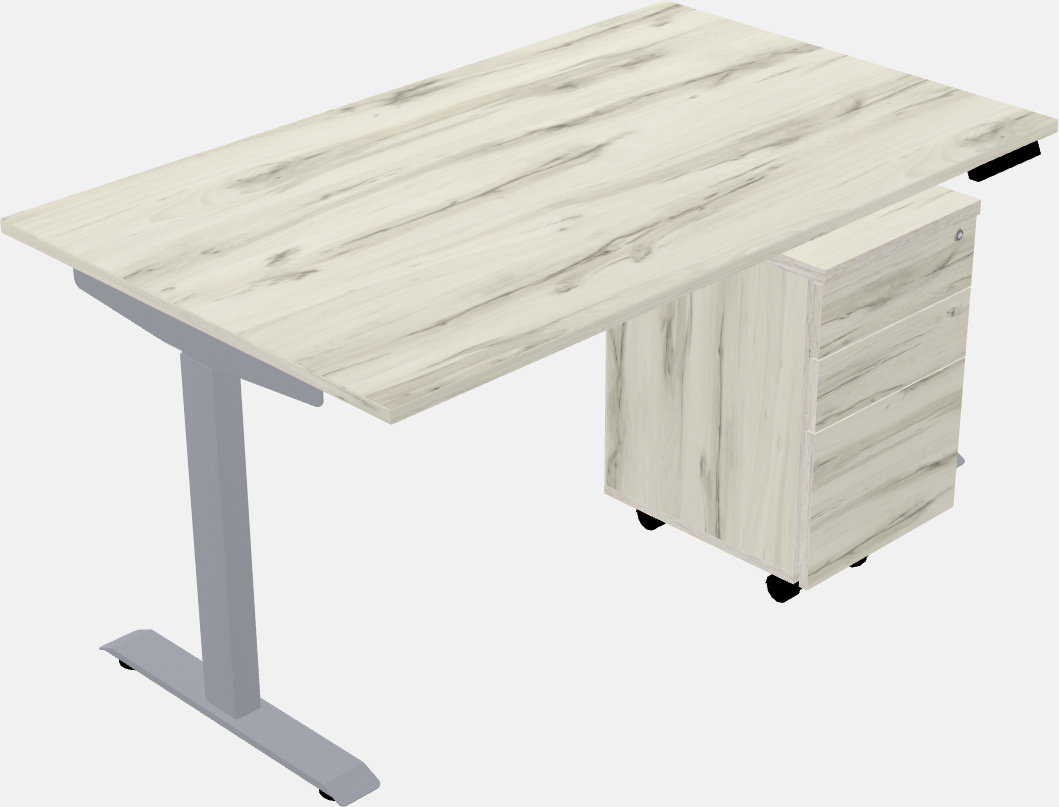 Single motor electric desk